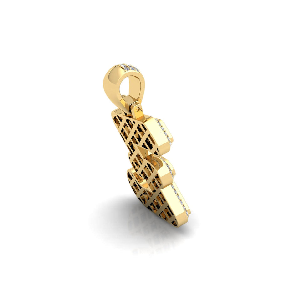 Gold Initial Pendant with Necklace