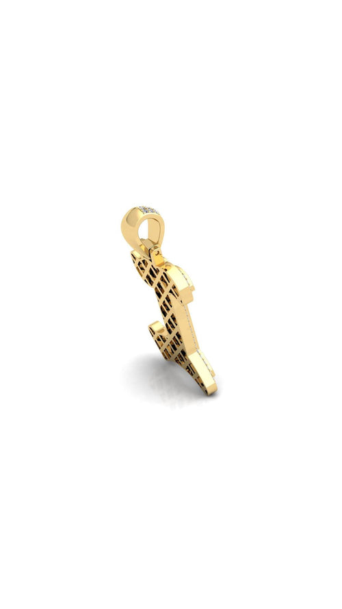 Gold Initial Pendant with Necklace