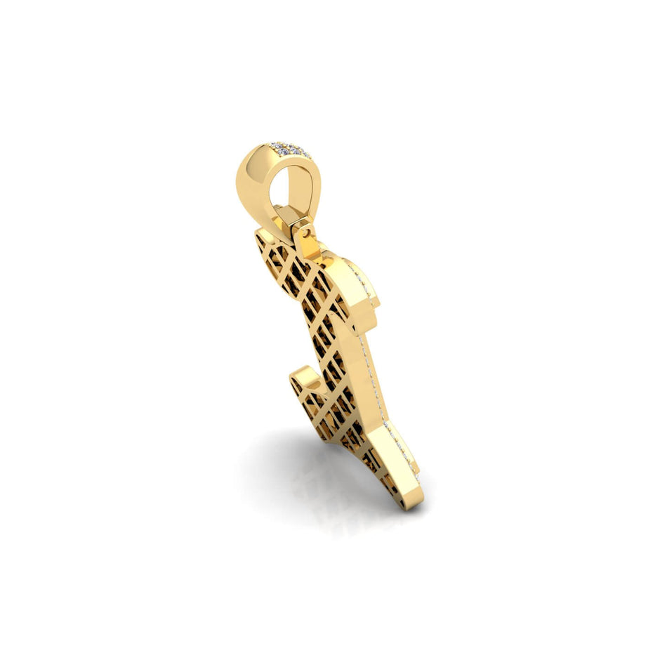 Gold Initial Pendant with Necklace
