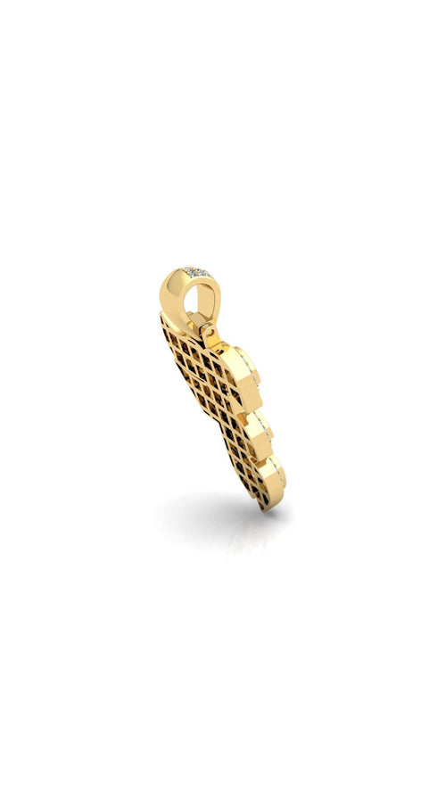 Gold Initial Pendant with Necklace