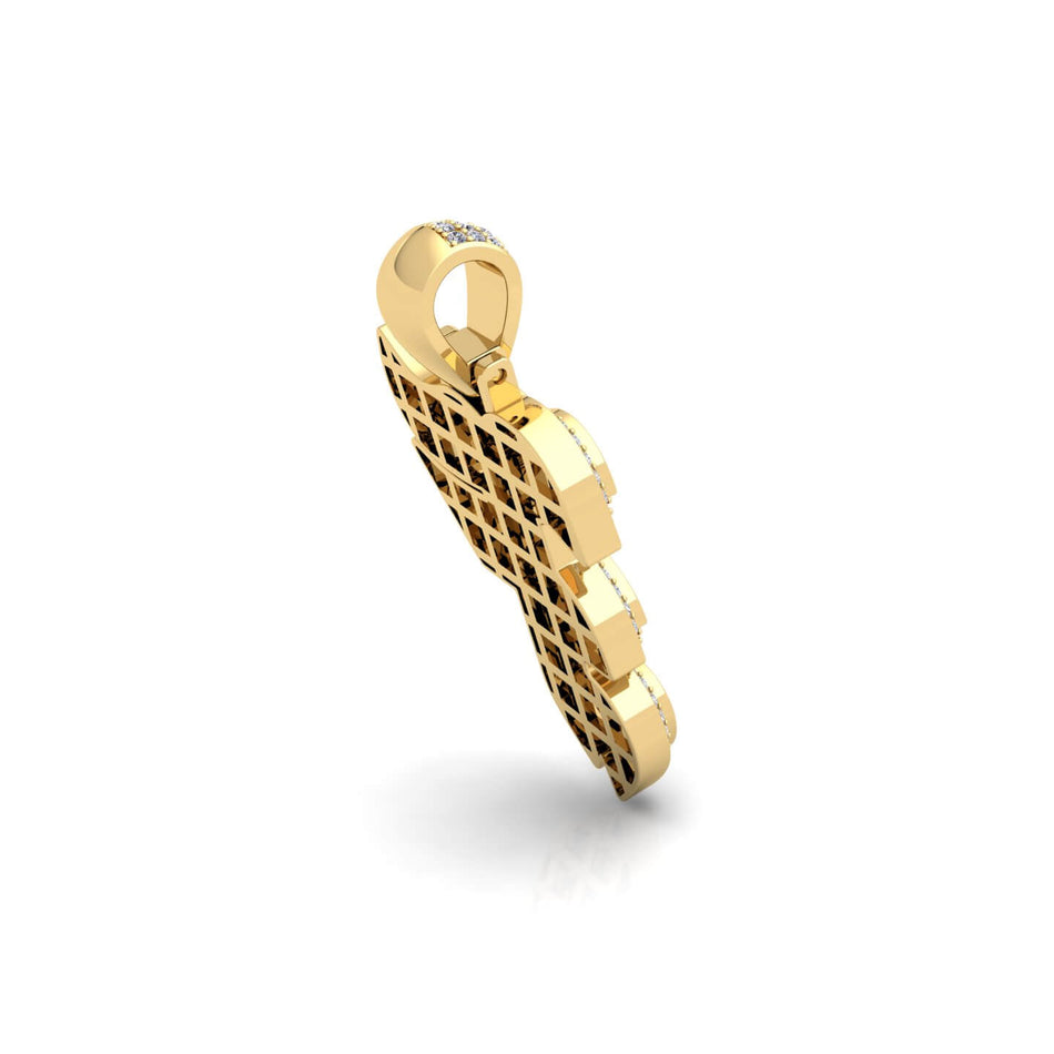Gold Initial Pendant with Necklace
