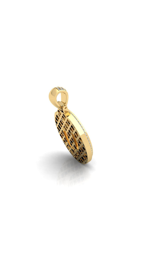 Gold Initial Pendant with Necklace