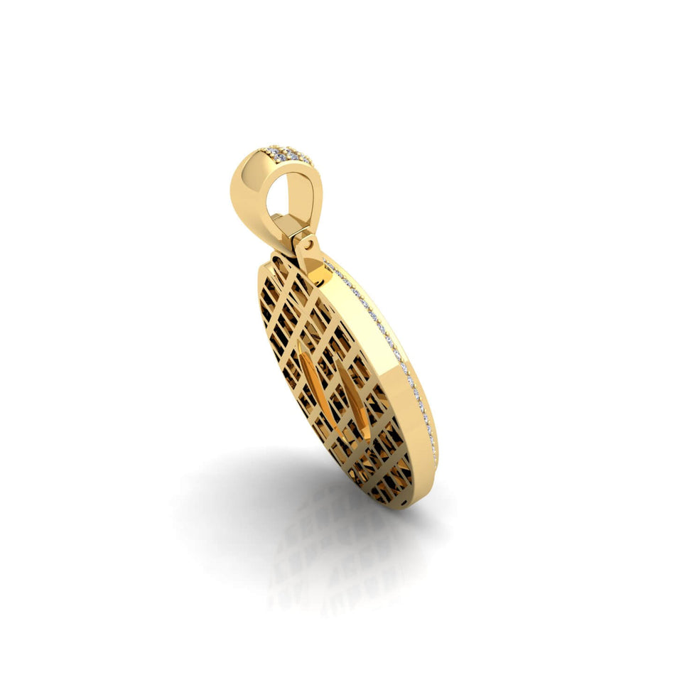 Gold Initial Pendant with Necklace