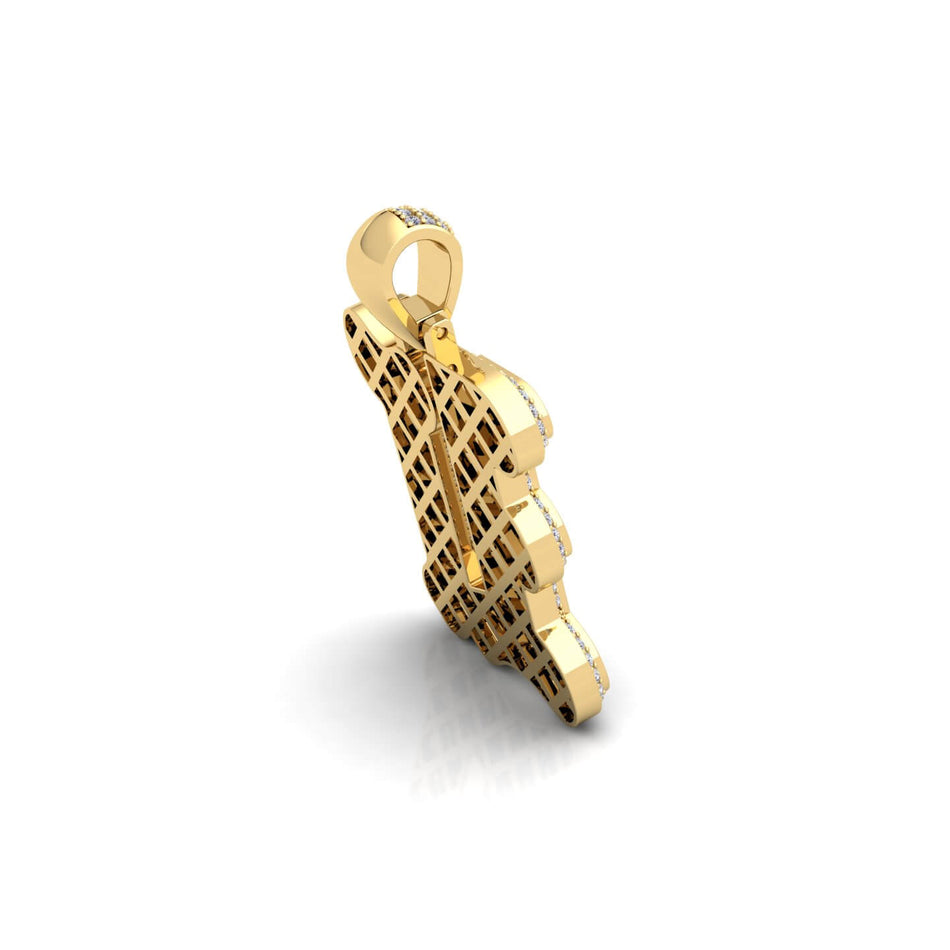 Gold Initial Pendant with Necklace