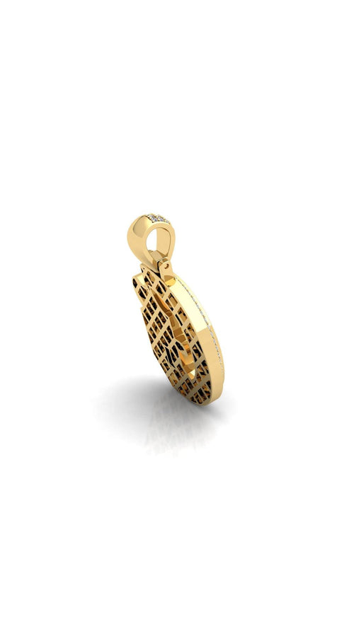 Gold Initial Pendant with Necklace