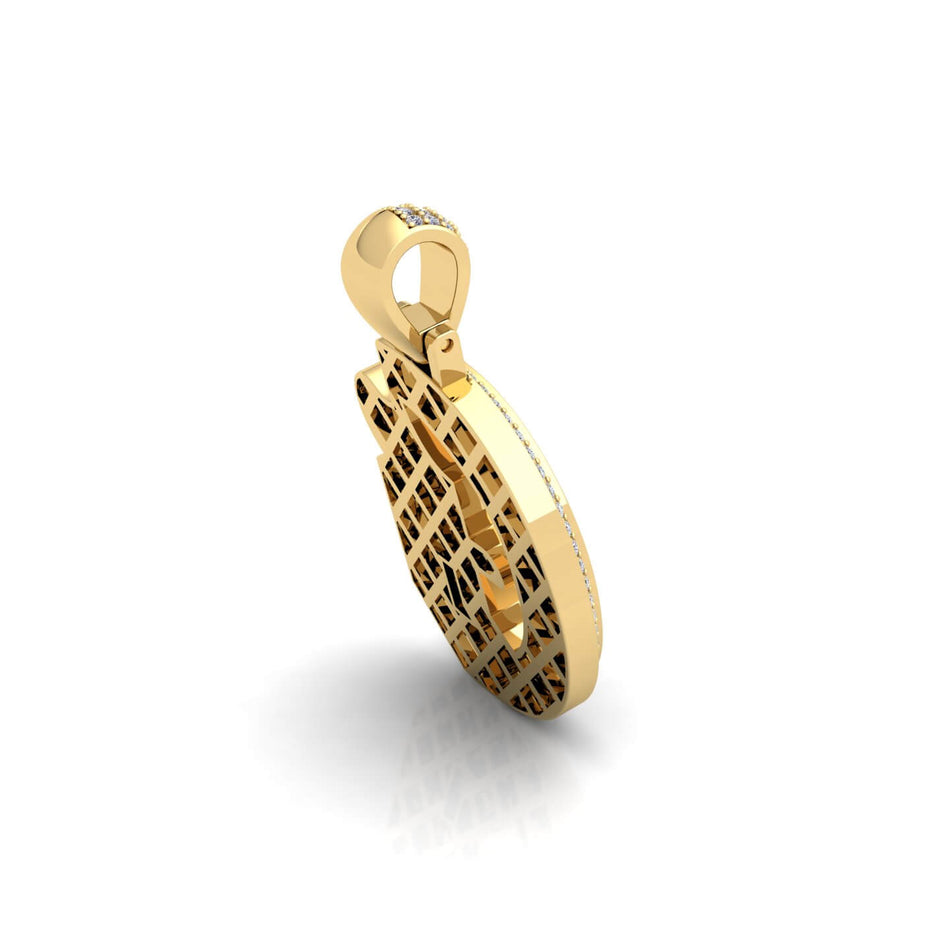 Gold Initial Pendant with Necklace
