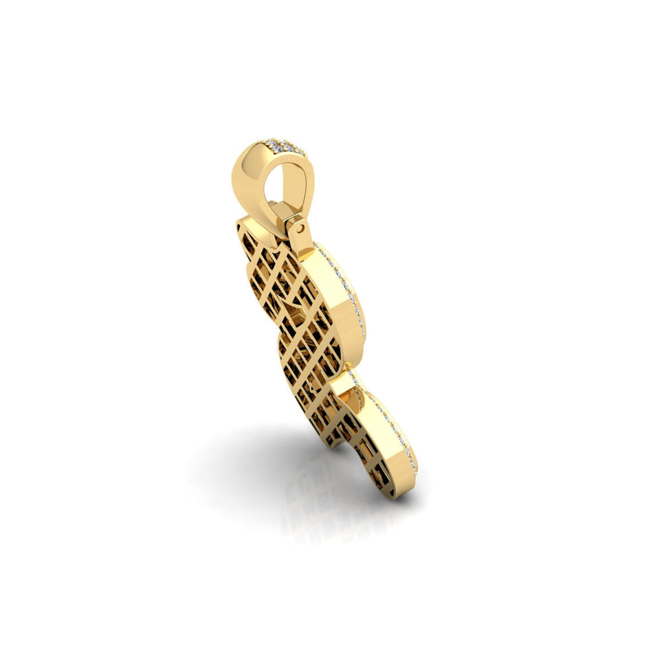 Gold Initial Pendant with Necklace
