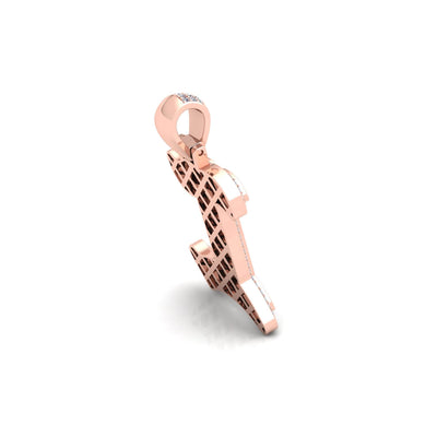 Rose Gold Initial Pendant with Necklace