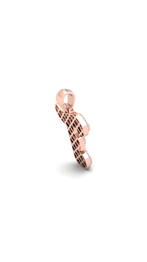 Rose Gold Initial Pendant with Necklace