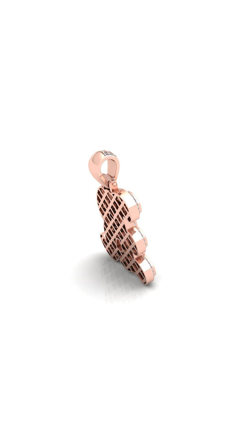 Rose Gold Initial Pendant with Necklace