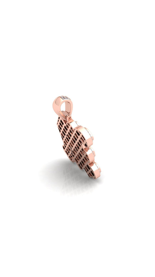 Rose Gold Initial Pendant with Necklace
