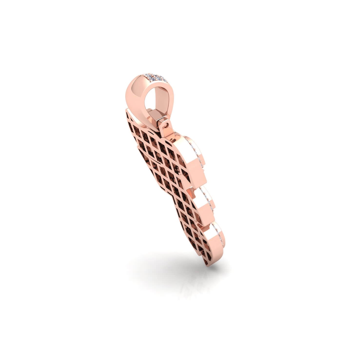 Rose Gold Initial Pendant with Necklace