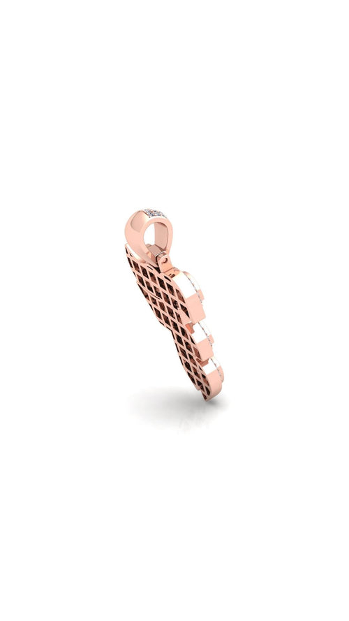 Rose Gold Initial Pendant with Necklace