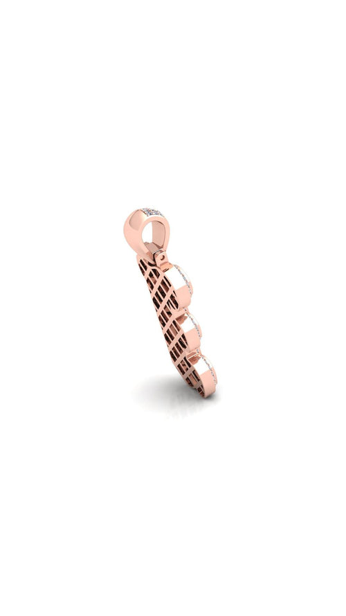 Rose Gold Initial Pendant with Necklace