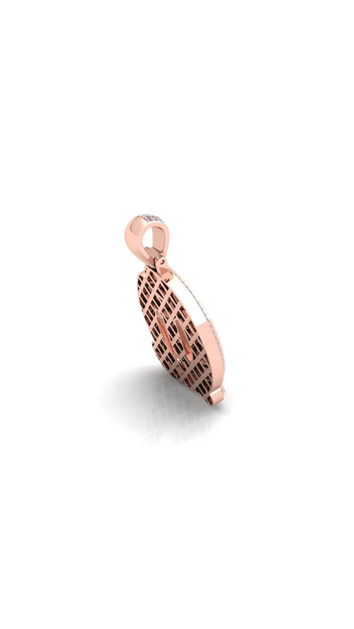 Rose Gold Initial Pendant with Necklace