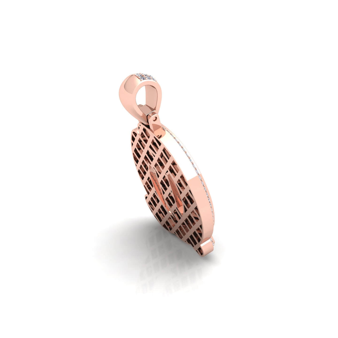 Rose Gold Initial Pendant with Necklace