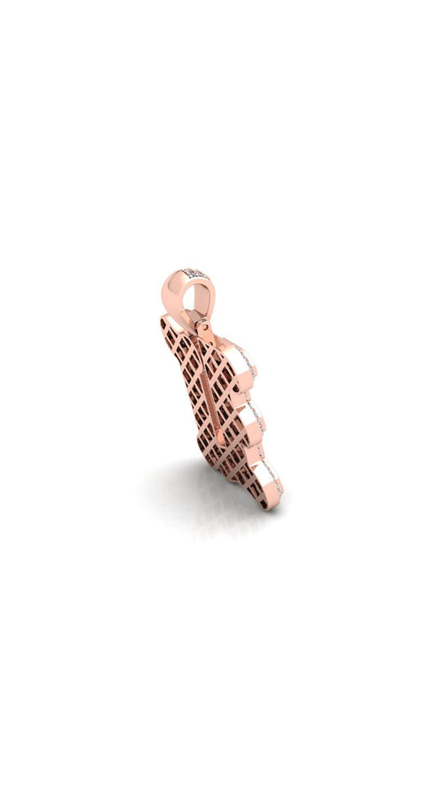 Rose Gold Initial Pendant with Necklace