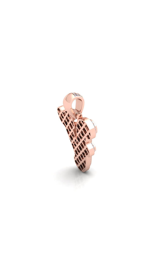 Rose Gold Initial Pendant with Necklace