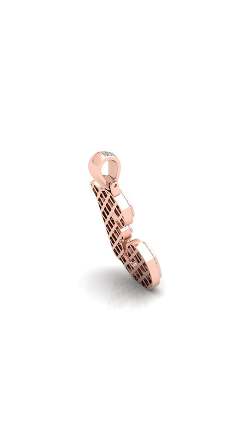 Rose Gold Initial Pendant with Necklace