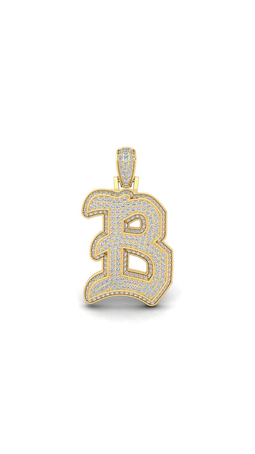 Gold Initial Pendant with Necklace