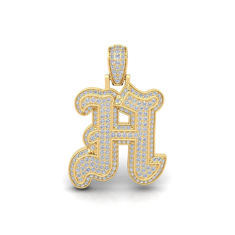 Gold Initial Pendant with Necklace
