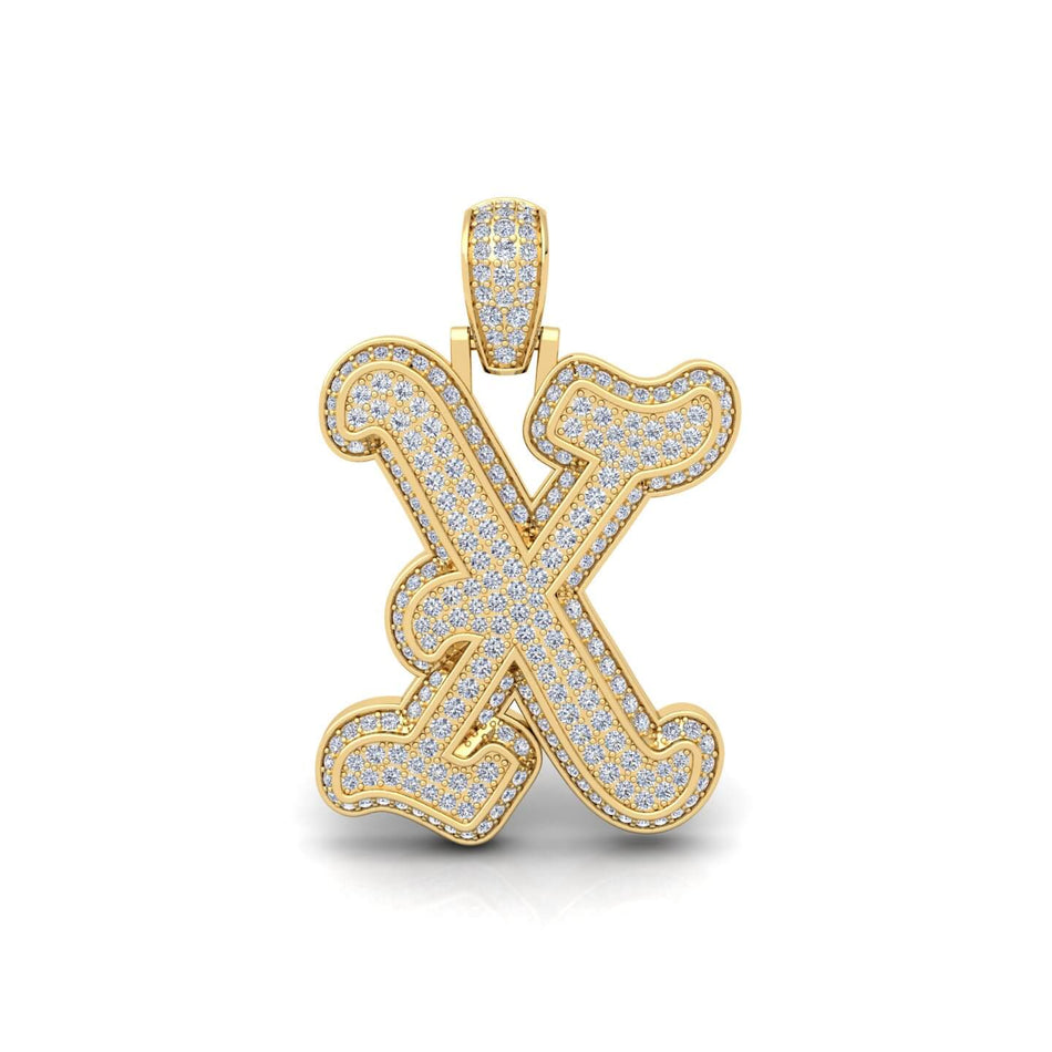Gold Initial Pendant with Necklace