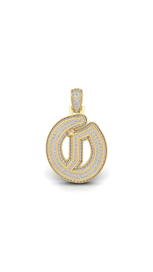 Gold Initial Pendant with Necklace