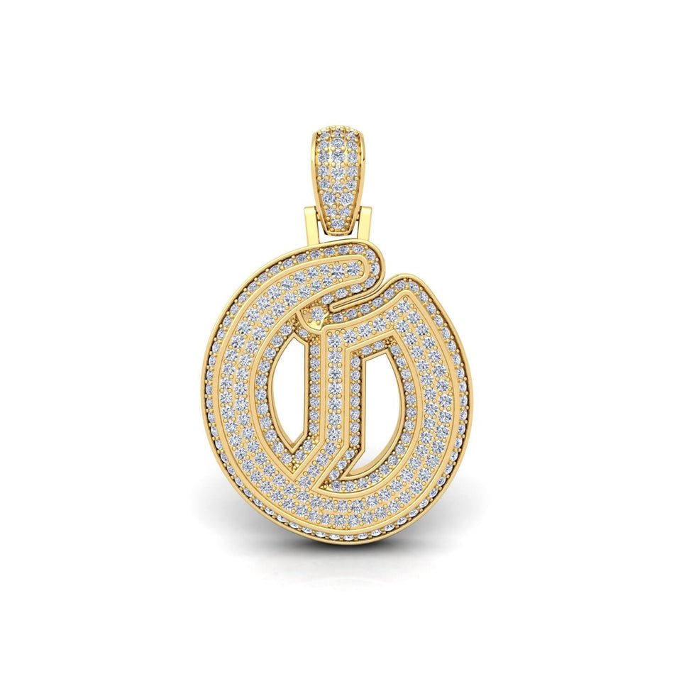 Gold Initial Pendant with Necklace