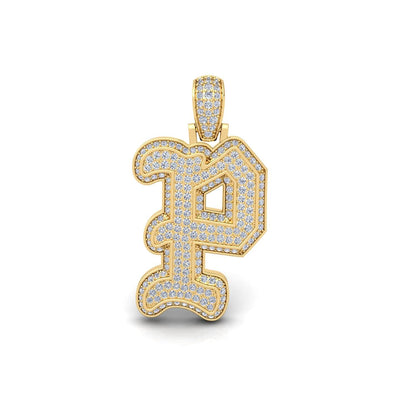 Gold Initial Pendant with Necklace