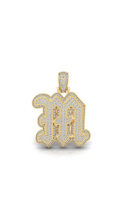 Gold Initial Pendant with Necklace