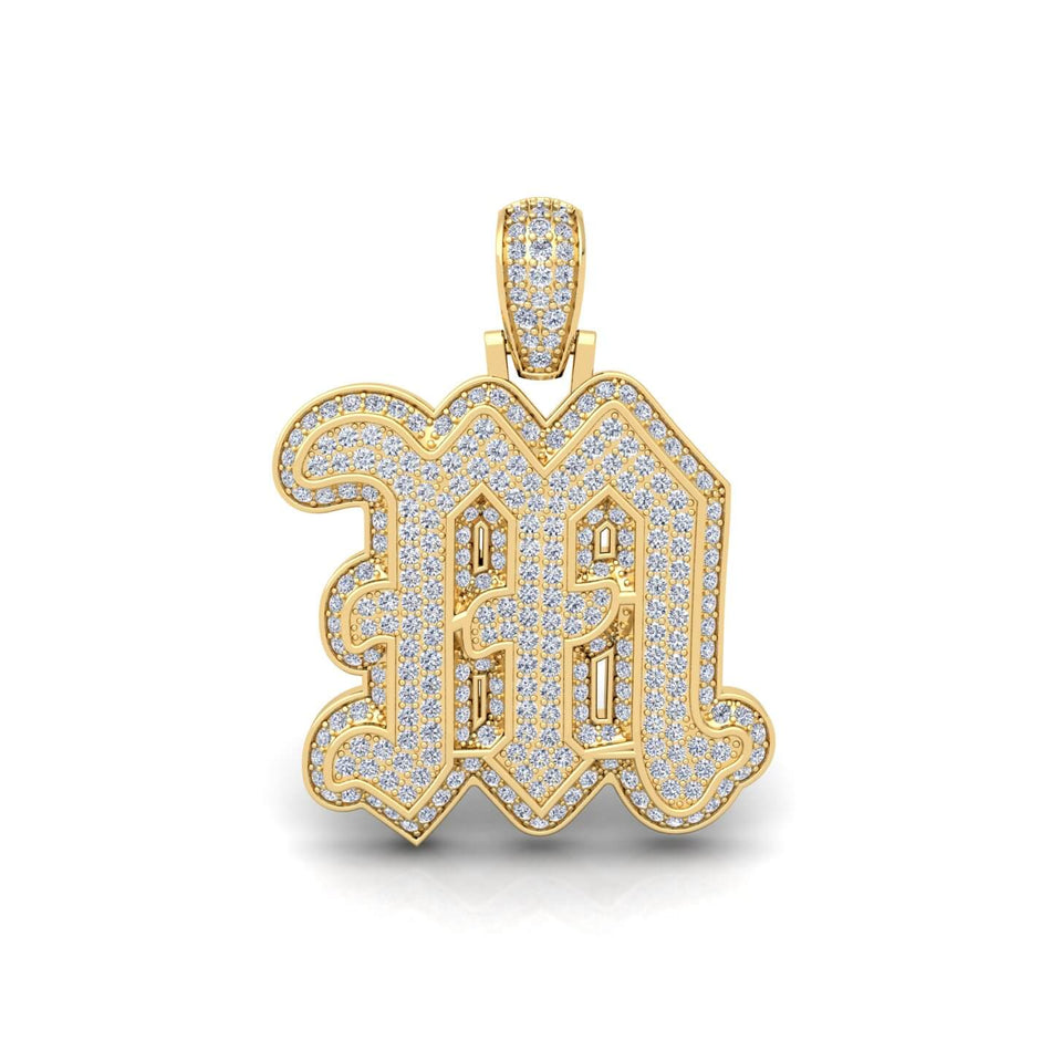 Gold Initial Pendant with Necklace