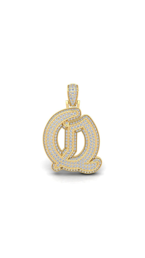 Gold Initial Pendant with Necklace