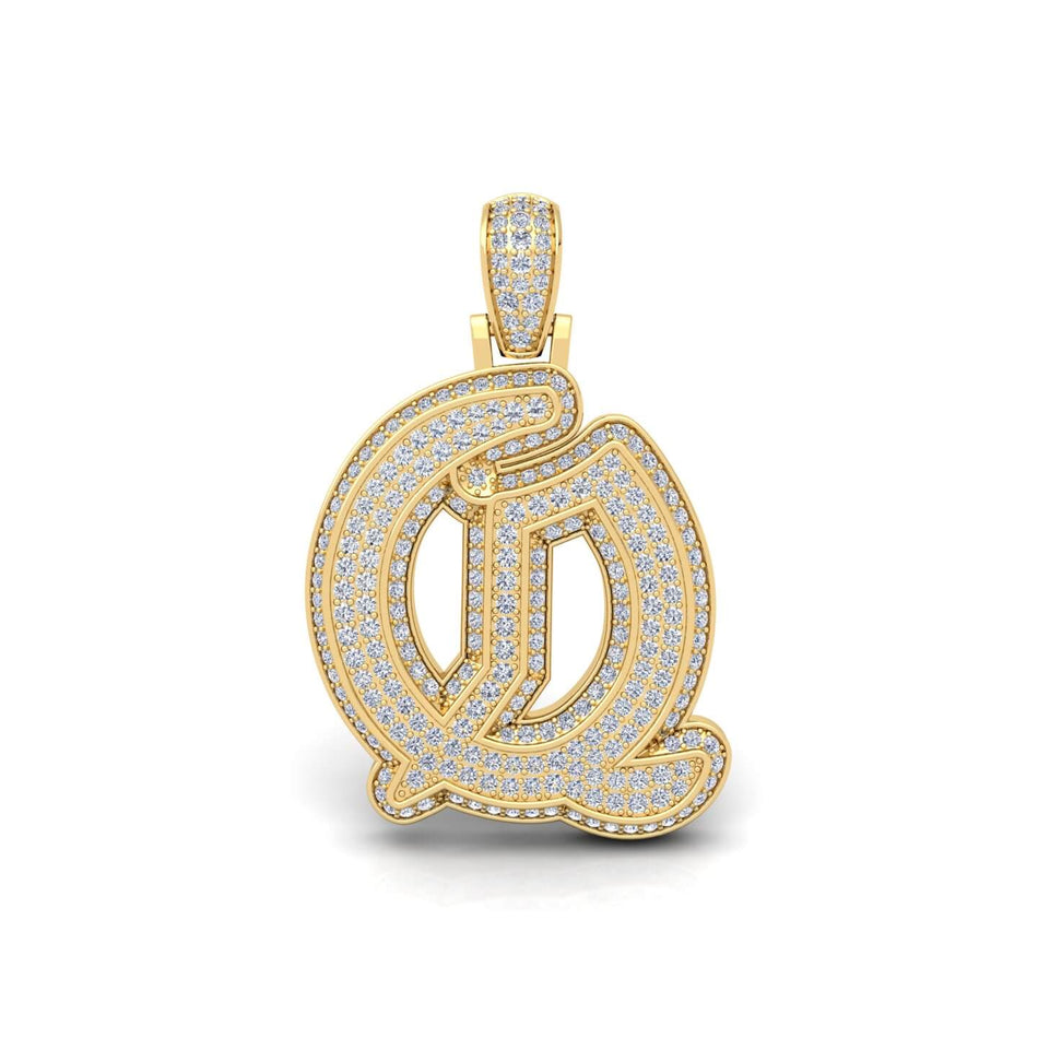 Gold Initial Pendant with Necklace