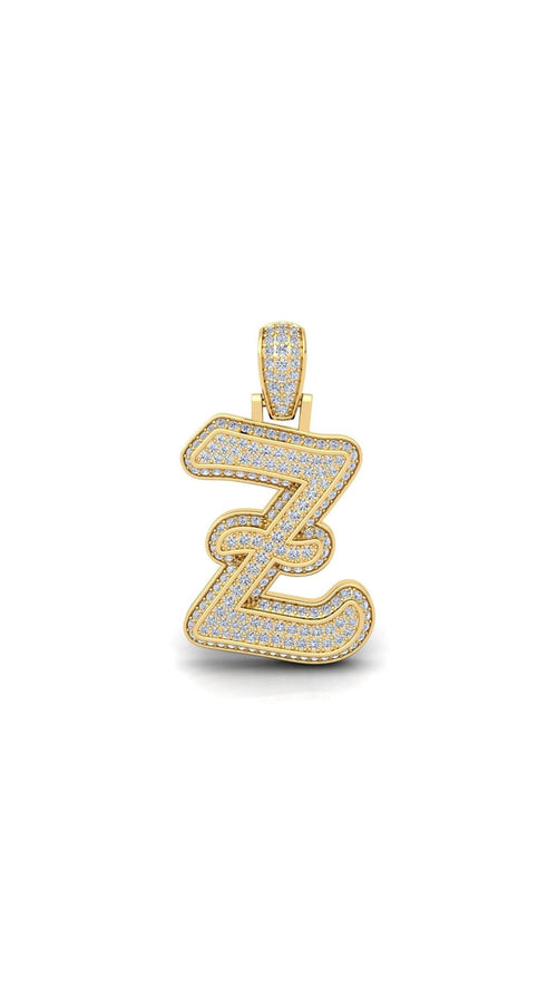 Gold Initial Pendant with Necklace