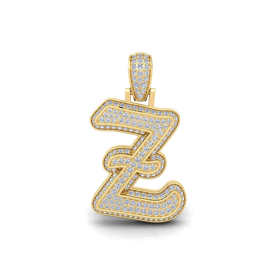 Gold Initial Pendant with Necklace