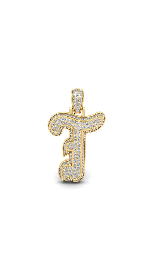 Gold Initial Pendant with Necklace