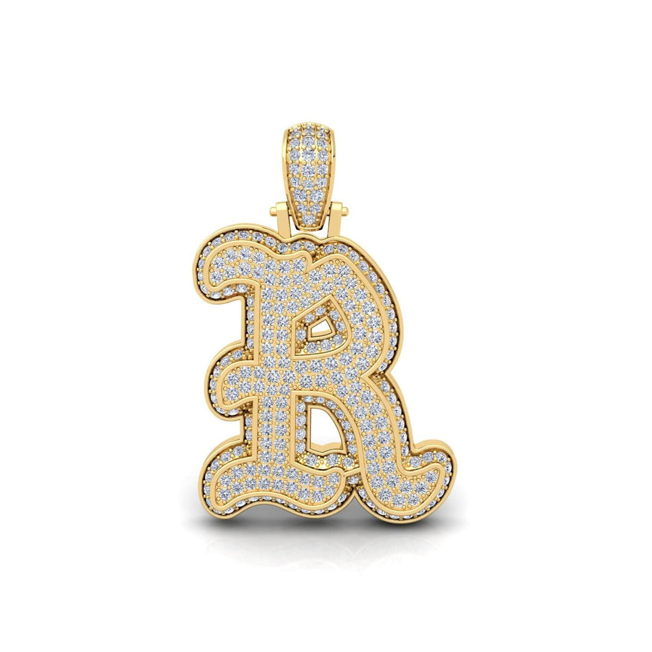 Gold Initial Pendant with Necklace