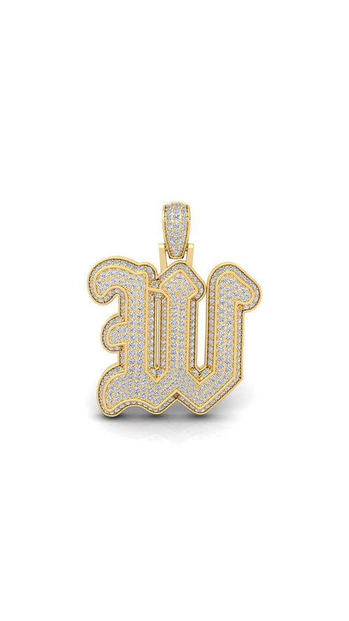 Gold Initial Pendant with Necklace