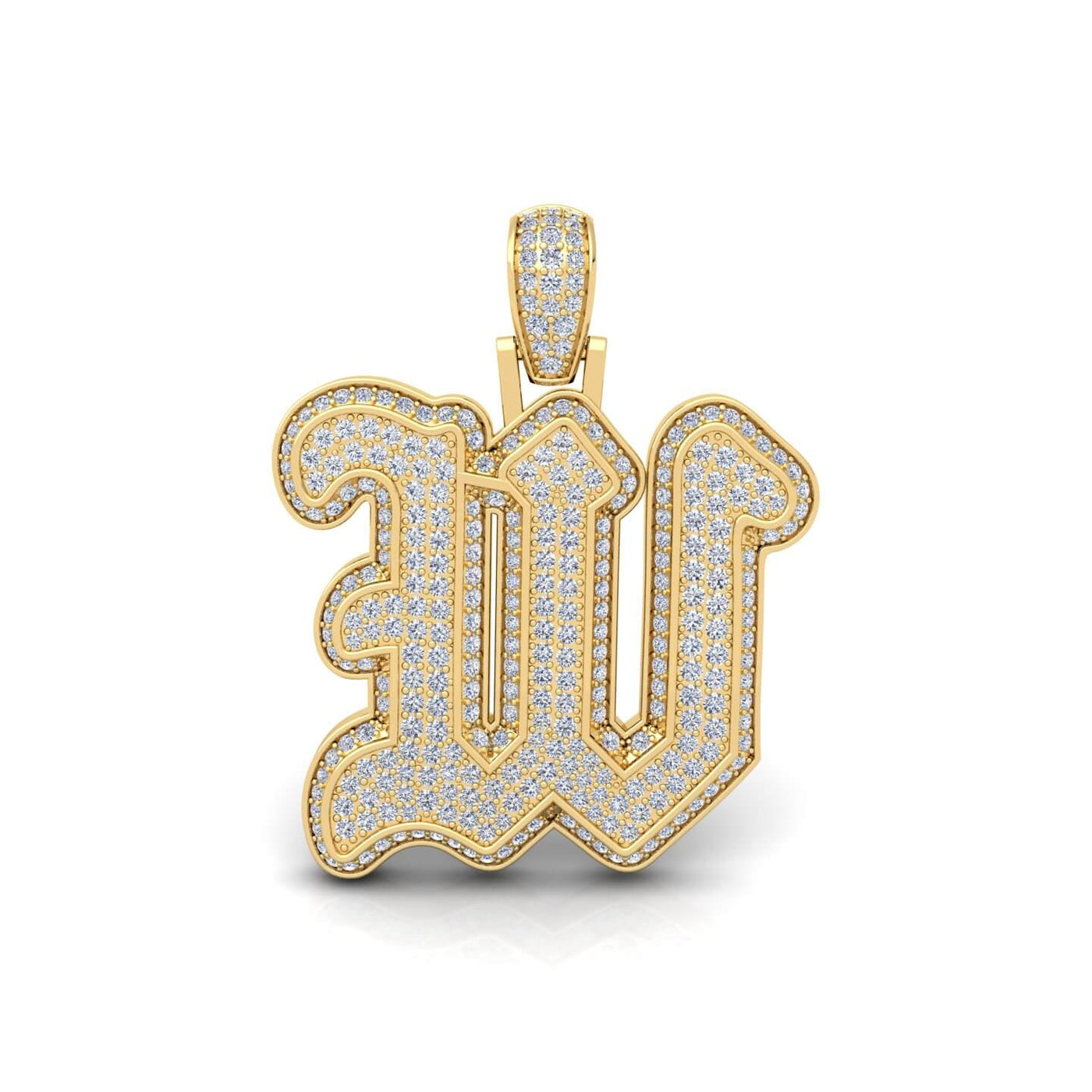 Gold Initial Pendant with Necklace