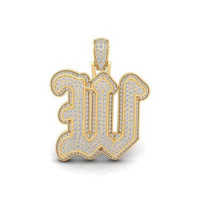 Gold Initial Pendant with Necklace