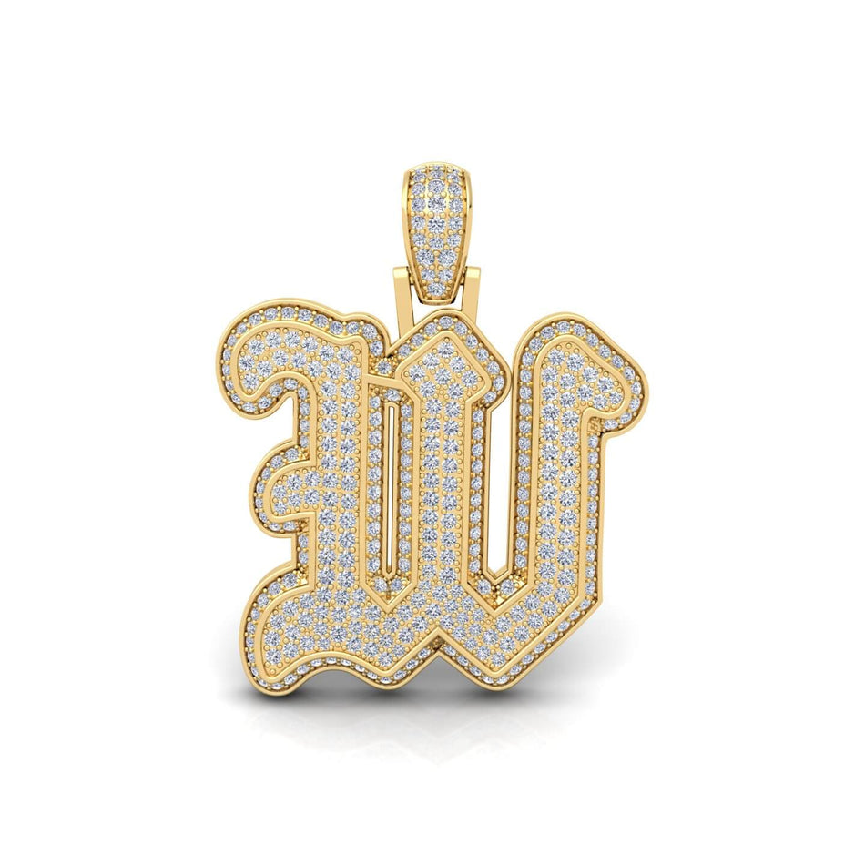 Gold Initial Pendant with Necklace