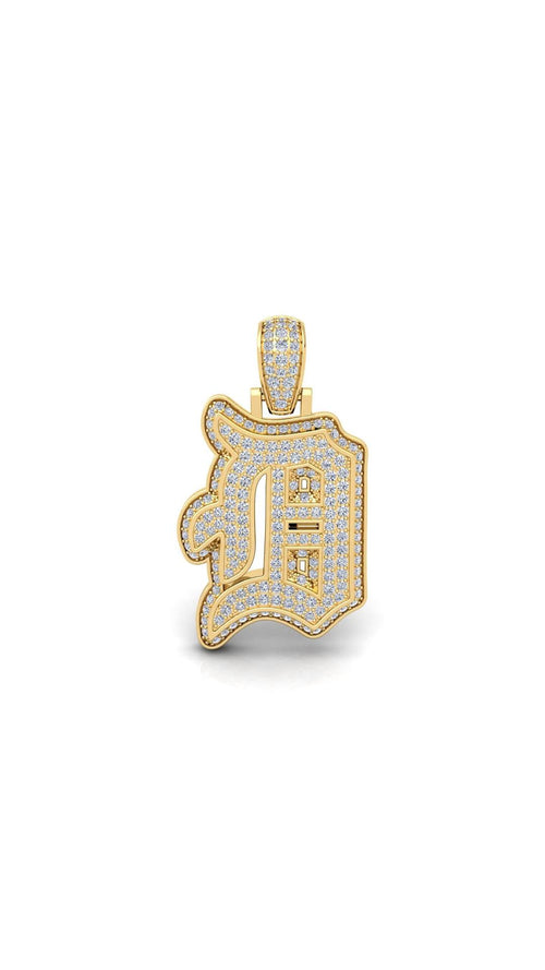 Gold Initial Pendant with Necklace