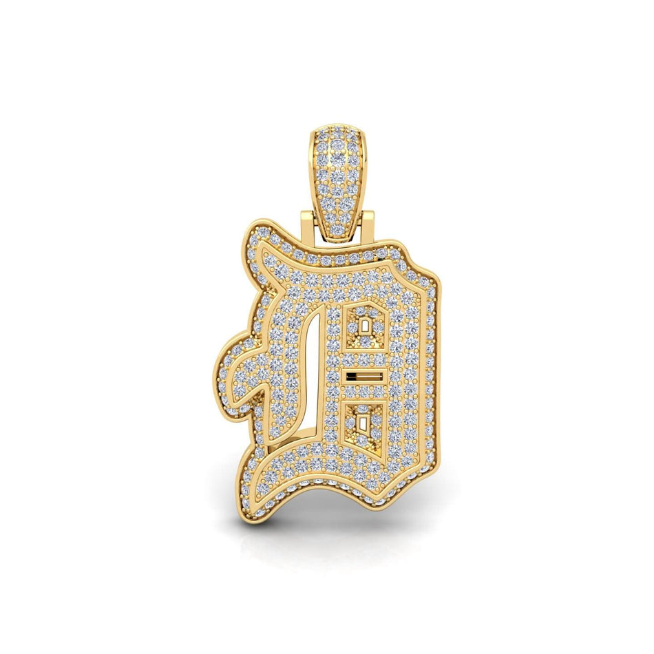 Gold Initial Pendant with Necklace