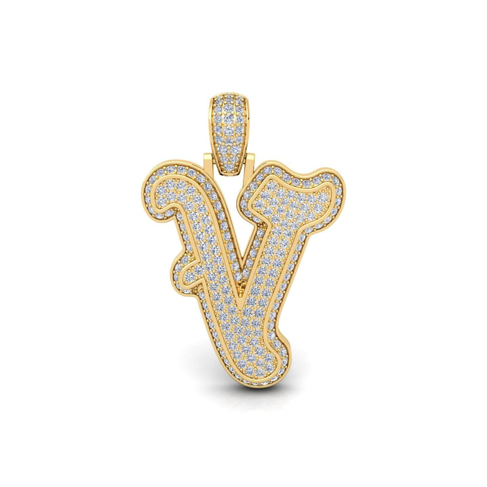 Gold Initial Pendant with Necklace
