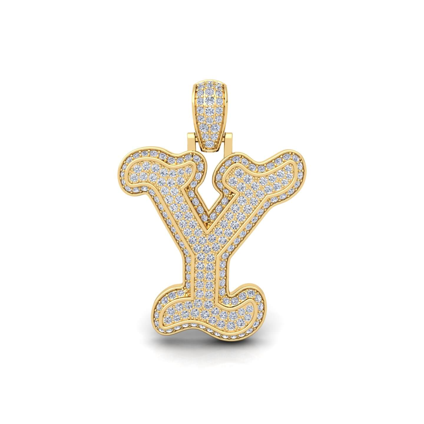 Gold Initial Pendant with Necklace