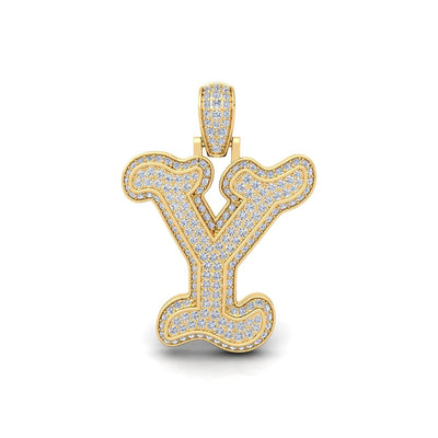Gold Initial Pendant with Necklace