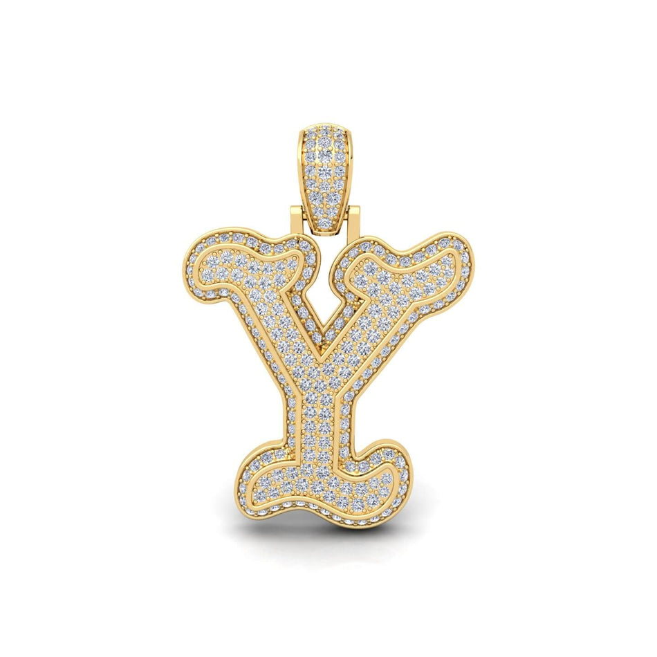 Gold Initial Pendant with Necklace