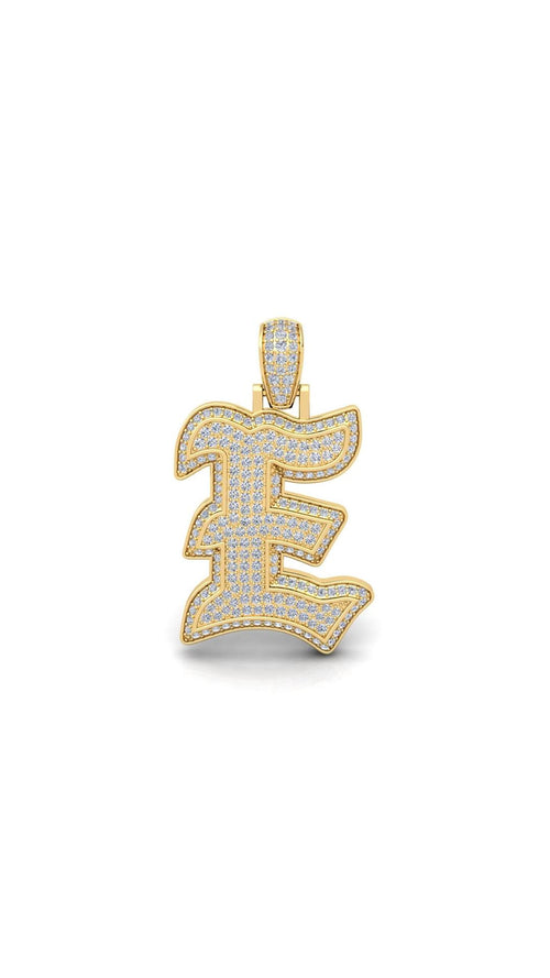 Gold Initial Pendant with Necklace