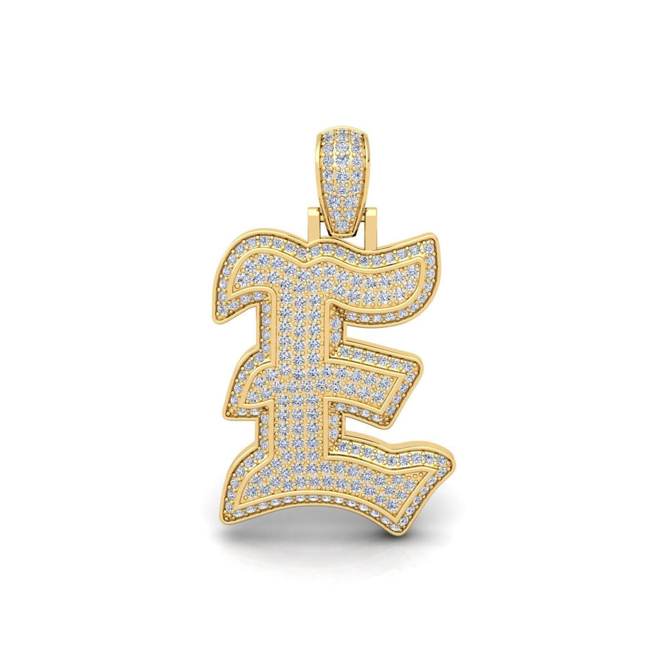Gold Initial Pendant with Necklace
