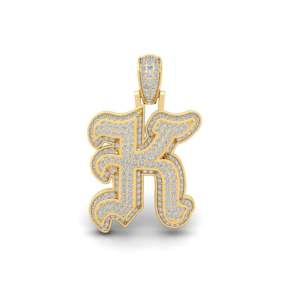 Gold Initial Pendant with Necklace